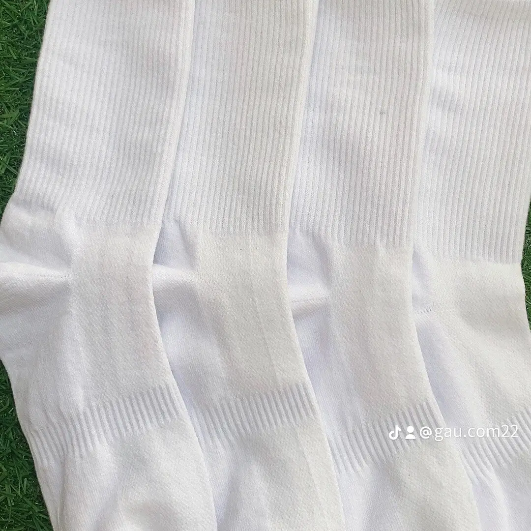 Tất  dệt  kim cao cổ  trắng  20cm dành cho cả nam va nữ,,chất vải mềm co giãn bốn  chiều thoáng khí dùng được bốn mùa 【 trắng + trắng sữa 】 khỏe mạnh t at