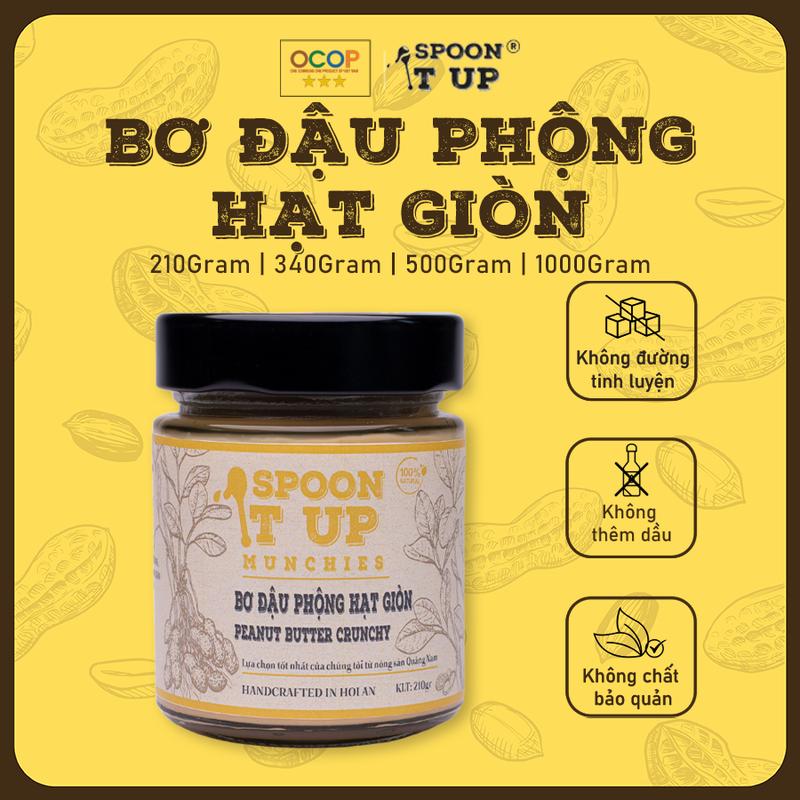 Bơ Đậu Phộng Hạt Giòn, Không Đường, Không Chất Phụ Gia, Thuần Chay, Tốt Cho Sức Khỏe - Spoon It Up Chua Food