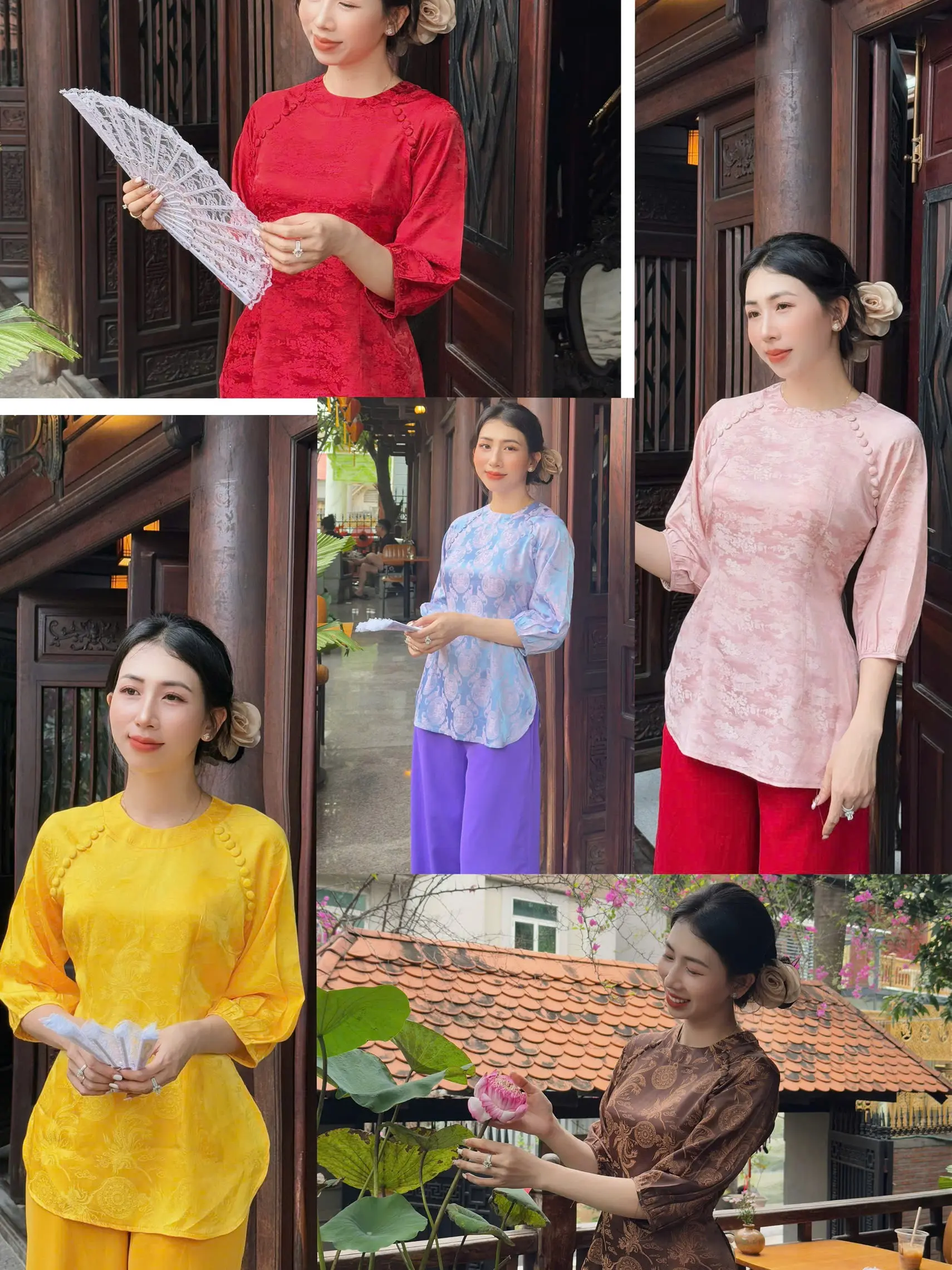 (MÃ 270) Bộ Lam Pháp Phục cổ tròn phối nút bên, chất vải lụa mago mềm mịn kèm quần ống rộng có túi, size từ 45-70kg Nữ