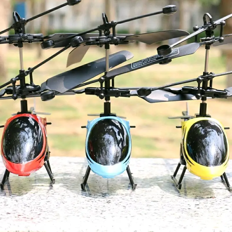 Helikopter remot control mainan terbang mini RC helicopter dengan lampu LED hadiah 2