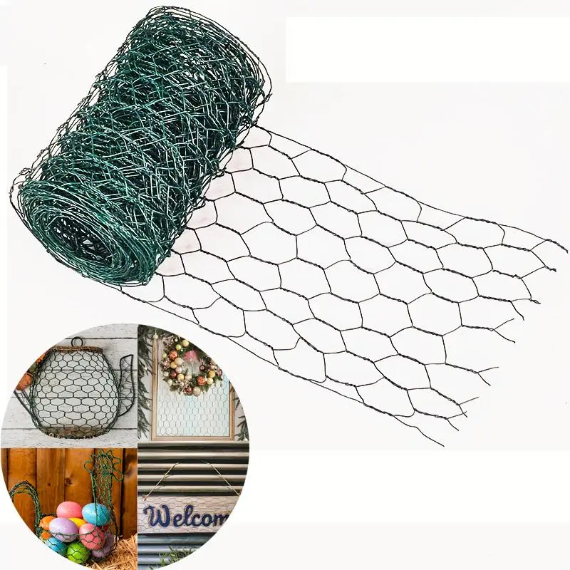 Decorative Garden Mesh Roll, Waterproof Hexagonal Chicken Wire Mesh Roll, DIY Handmade Iron Mesh for Flower Arrangement & Wedding Decoration 0