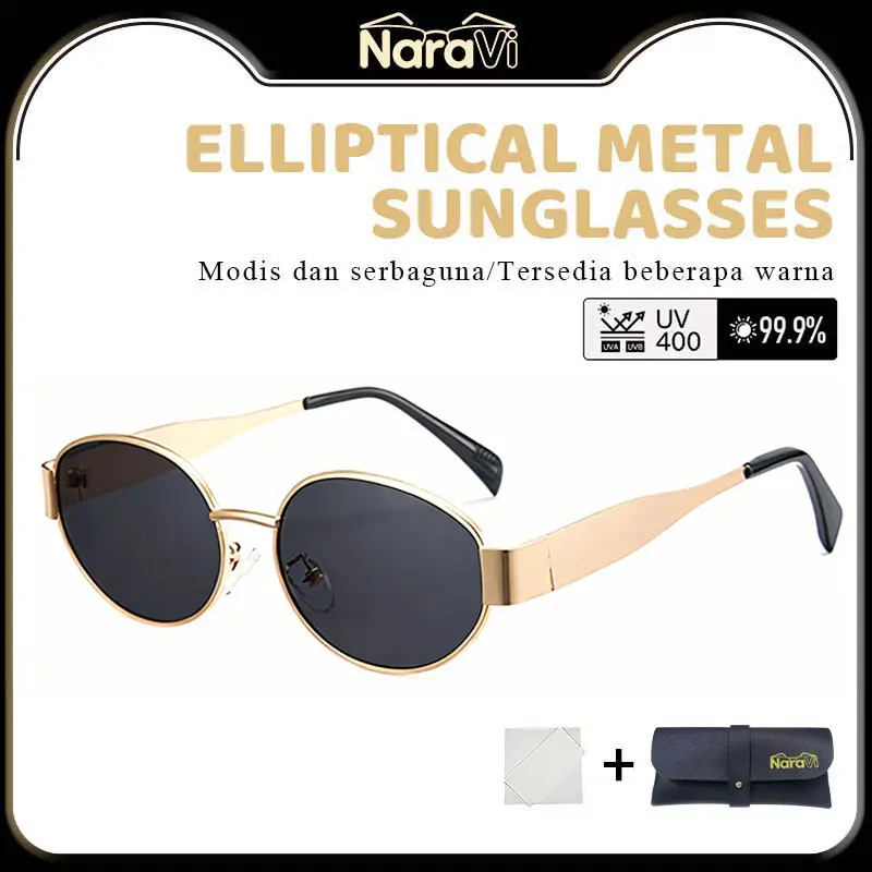 NaraVi Paket Lengkap Kacamata Hitam Anti Radiasi UV400 Kacamata Wanita Lensa Anti Uv Sunglasses Unisex