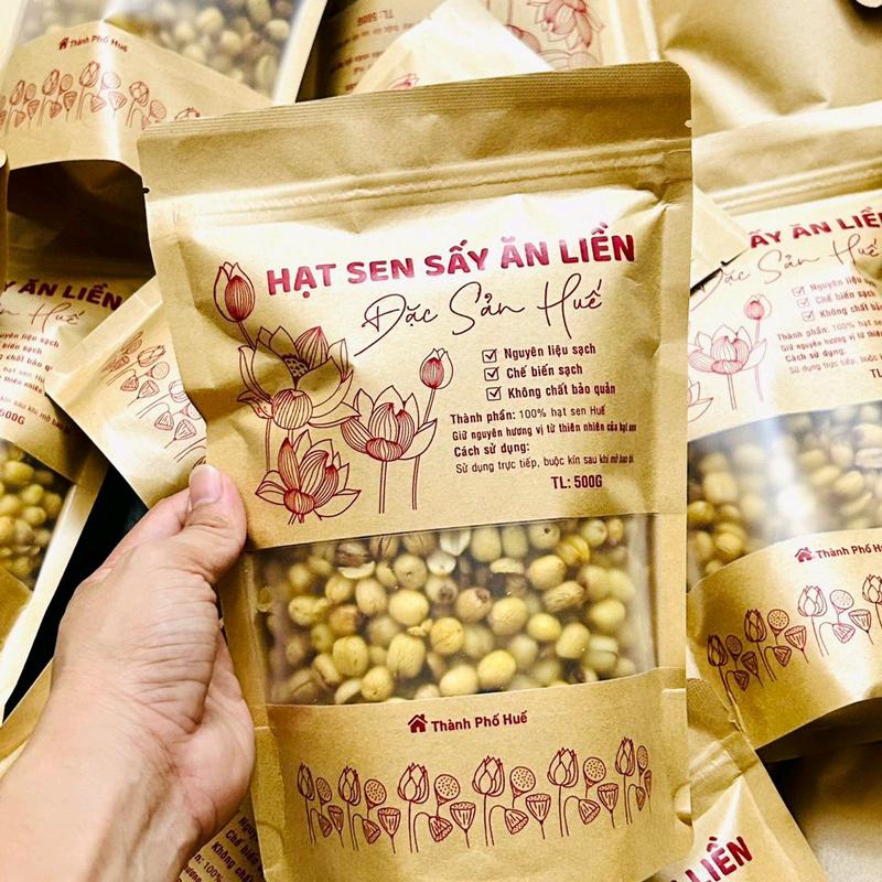 500 g- HẠT SEN HUẾ SẤY GIÒN đặc sản Huế