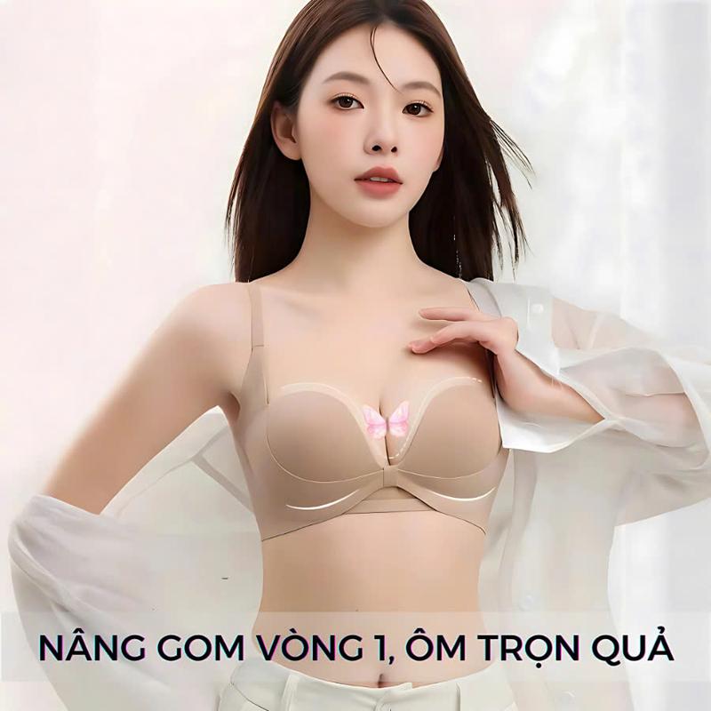 Áo Lót Không Gọng Nâng Đỡ Tự Nhiên 1827 – Đệm Vừa, Mút Kép, Gom Ngực, Che Khuyết Điểm