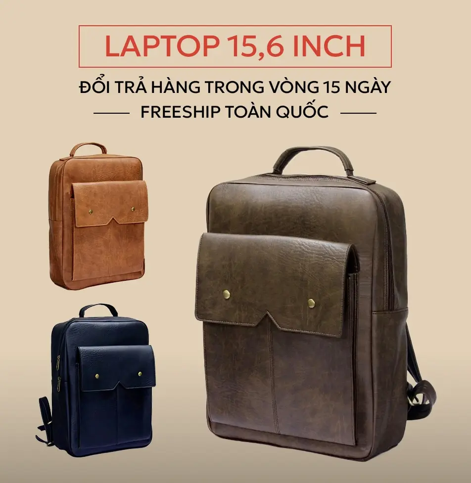 [TREND] Balo da nam nữ đựng laptop, ba lô da công sở-học sinh-sinh viên ngăn chứa rộng rãi rất tiện dụng CV Đeo Vai Bag