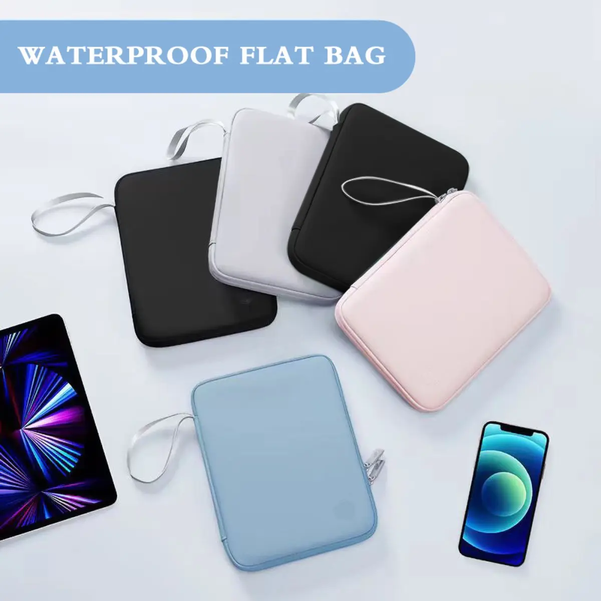 Tablet Bag Sleeve For IPad Pro 12.9 11 9.7 Air 5 Air 4 10.9 10th Air 3 10.5 Air 2 1 9.7 5th 6th 10.2 9th 8th 7th Mini 6 5 4 3 2 1 Leather Multifunctional Layered Bag