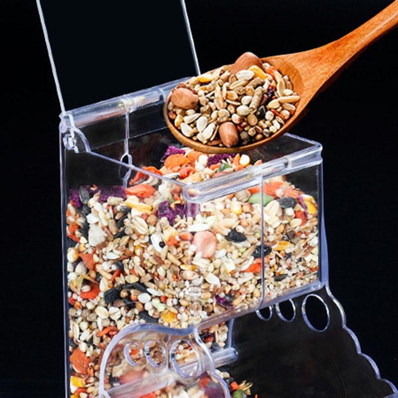 Product Introduction of Hamster Rabbit Food Dispenser Feeder Plastic Clear Automatic Pet Feeder For Hamster Guinea Pigs Rabbit Food Bowl Container 28