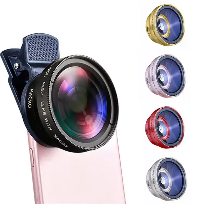 2 in 1 Phone Lens, Wide Angle Macro Lens with Clip, Phone Lens for iPhone Android, Outdoor Travel Equipment, Electronics Accessories