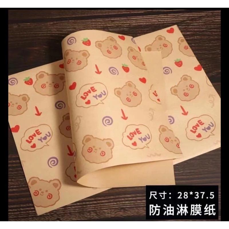 ￼[ SET 95-100 TỜ ] Giấy lót hộp bento, hộp bã mía, giấy gói bánh sandwich 28x38 dày