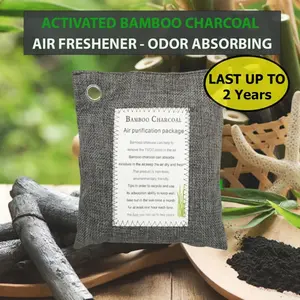 【COD】Air Purifying Bag Charcoal Dehumidifier Anti Bau Anti Pengap/Air Carbon Charcoal/Bamboo Charcoal Air Purifying Bag 500/200/100g/Penghilang Bau Mobil & Rumah/bamboo charcoal penyerap bau lembab ruangan rumah kamar mandi mobil sepatu