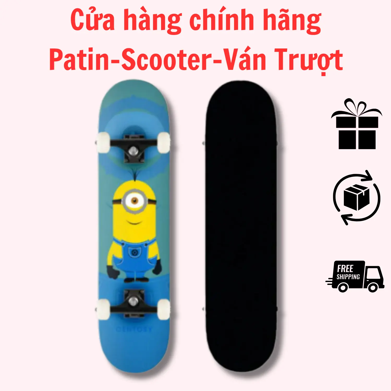 Ván Trượt Cougar-Centosy C1 Minions Dành Cho Trẻ Em, Người Lớn Và Người Mới Chơi, Họa Tiết Đáng Yêu