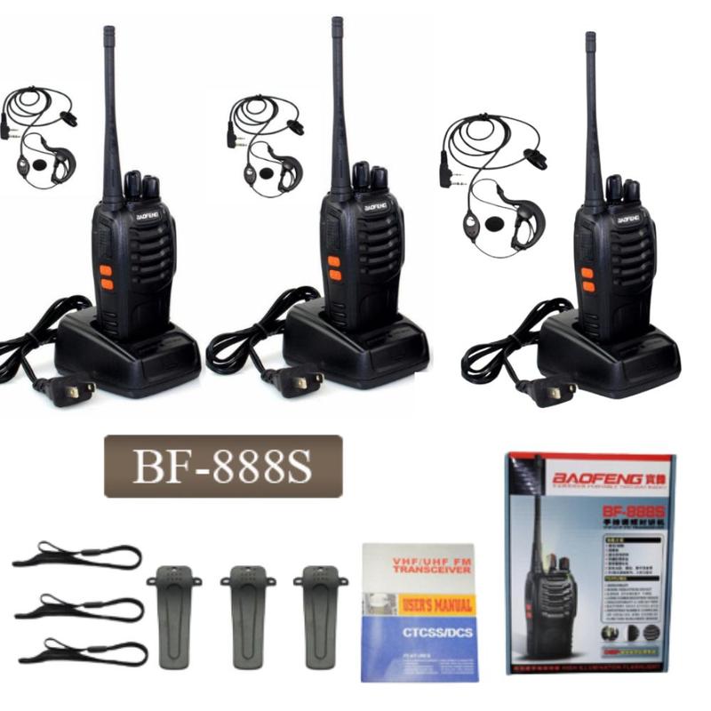 Bộ đàm nói chuyện từ xa 3 chiếc đàm Baofeng BF-888S Khoảng Cách Từ 3-5 Km Với 16 Kênh tần số pin sử dụng 8h