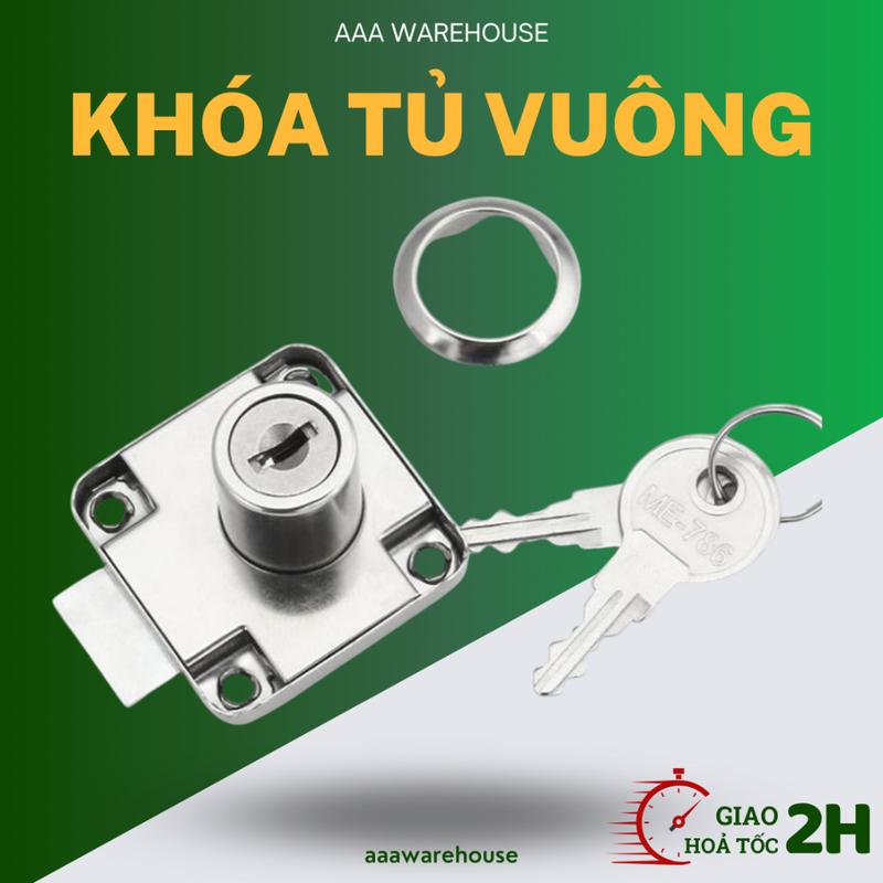 Ổ Khoá Tủ Vuông ZUB cao cấp - Ổ khoá tủ, khoá hộc tủ, ngăn kéo dạng vuông kèm…
