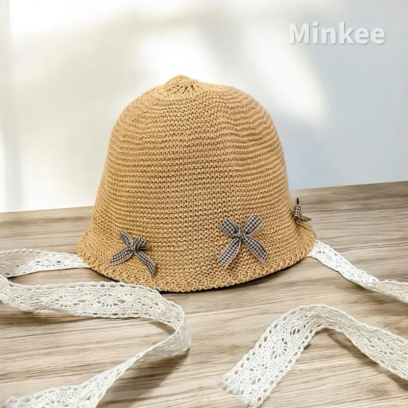 Mũ Cói, Mũ Vành Rộng, Mũ Đi Biển, Mũ Đi Học Cho Bé Gái Minkee 2