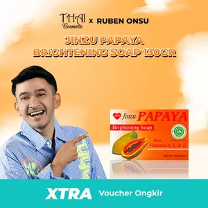 JINZU Papaya Brightening Soap Bar 130gr – Sabun Batang Pemutih dengan Vitamin A, C, E