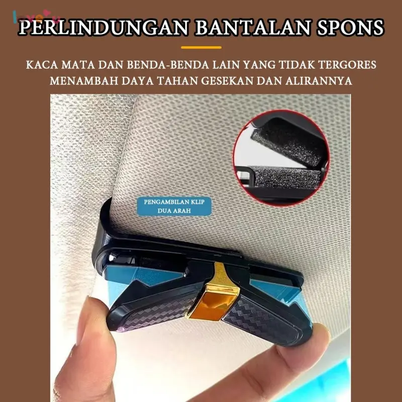Klip Kacamata Mobil - Klip Kacamata Canggih, Perlengkapan Interior Mobil, Pelindung Matahari Mobil [Merek]. Melindungi kacamata dan memberikan kenyamanan saat mengemudi. 1