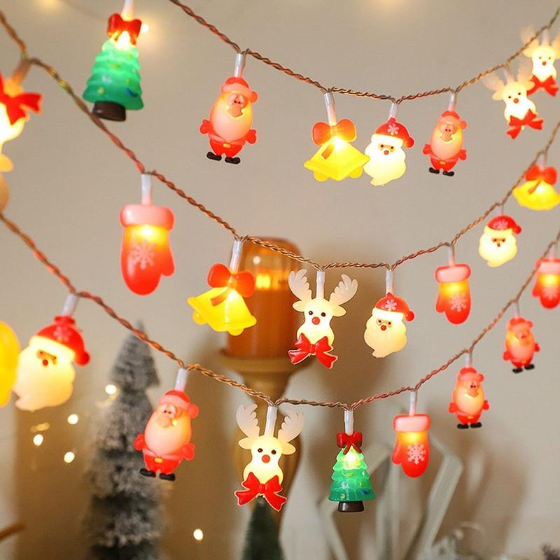 Dây Đèn Led To Giáng Sinh Noel Hình Nổi Ông Già Noel Cây Thông xᶖnh Xắn 1