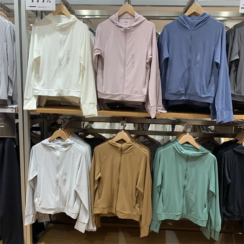 Áo Cardigan Có Khóa Kéo Có Mũ Trùm Đầu, Màu Sắc Mùa Xuân Và Mùa Hè 2024, Thoáng Khí Và Nhẹ, Quần Áo Chống Nắng, Dành Cho Nữ, 444531 Jacket Top