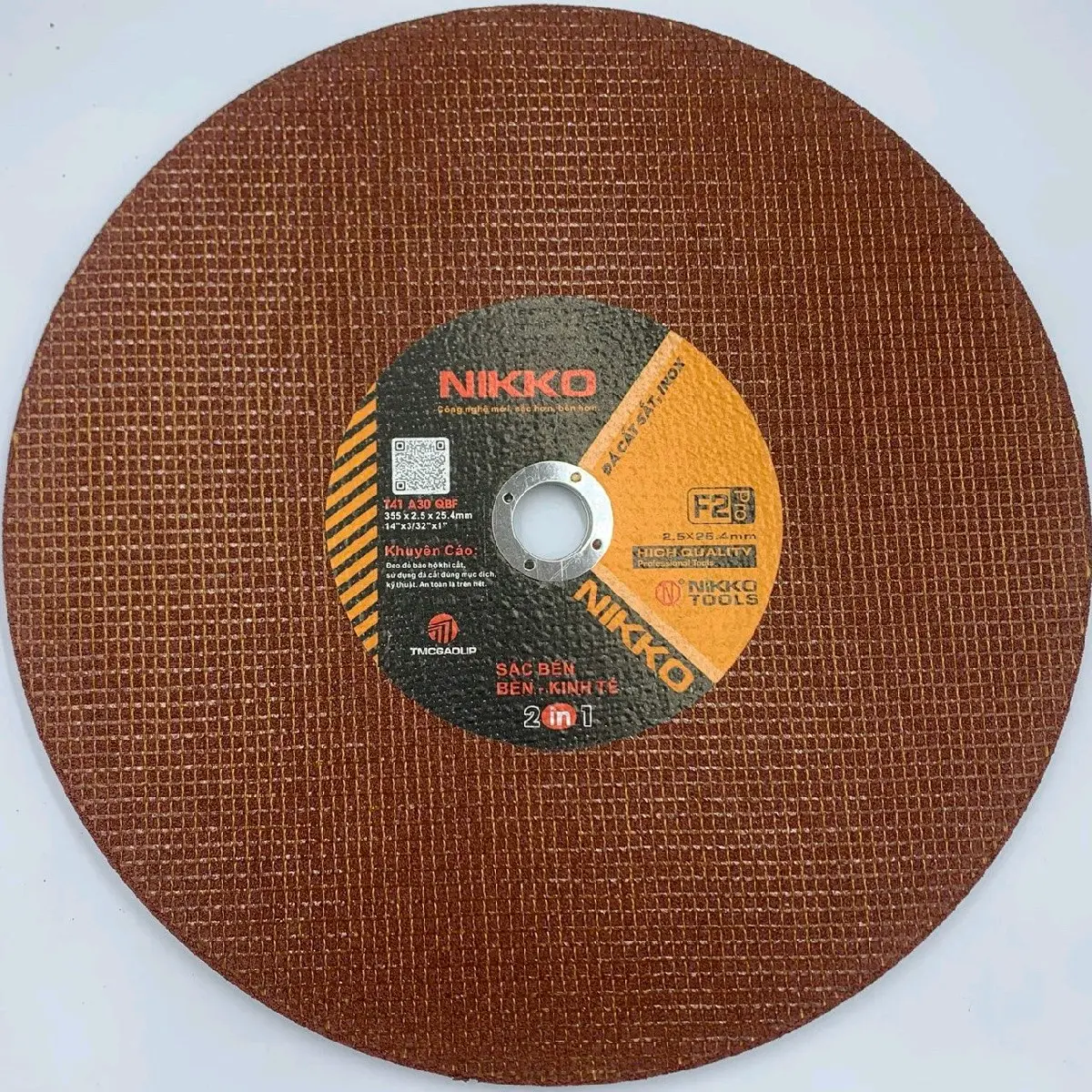 combo 5 đá cắt sắt phi 350 thương hiệu nikko 2 mặt lưới