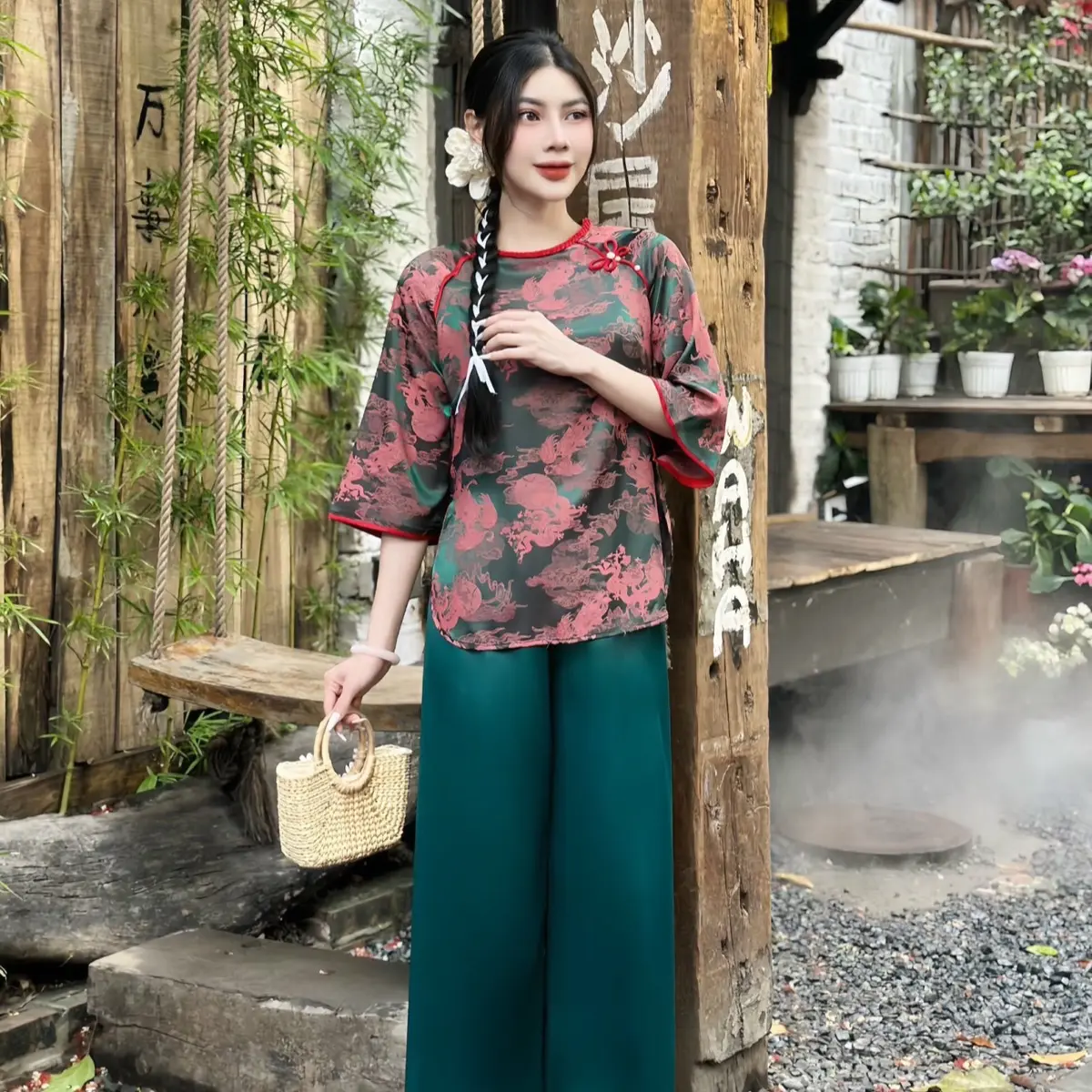 Khánh Ngọc .sp45.Set Gấm long phụng cổ tết