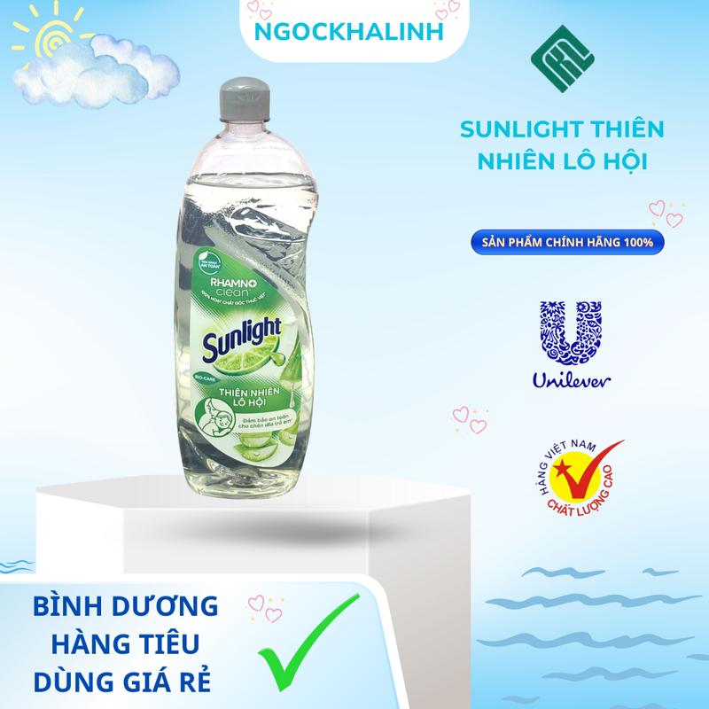  Nước rửa chén Sunlight muối khoáng thiên nhiên lô hội _chai 400g 