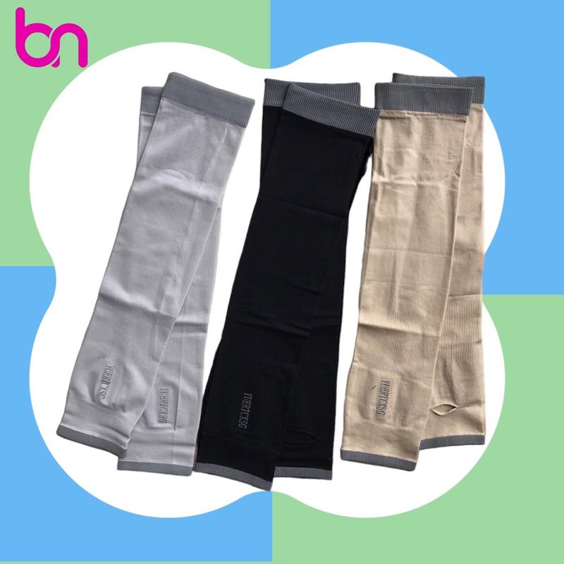 Ống tay sọc chống nắng / găng tay chống nắng trơn chữ có nam nữ dùng được, chất cotton đẹp cao cấp Ong