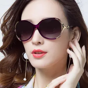 GF Kacamata Hitam Motif Flower Di Bingkai Women Sunglasses Kacamata Hitam Gaya Kekinian Anti UV K81