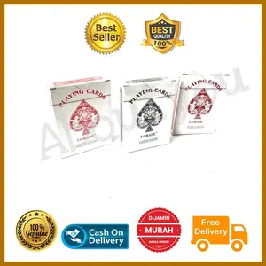 PROMO KARTU REMI lapis plastik / plastic coated poker sulap murah awet playing card Aboutyou Games Toys