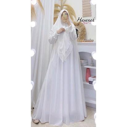 HASANAH SYARI JUMBO DAN ALL SIZE_GAMIS CERUTY BABY DOLL ORIGINAL PREMIUM, FULL FURING , GAMIS POLOS 1