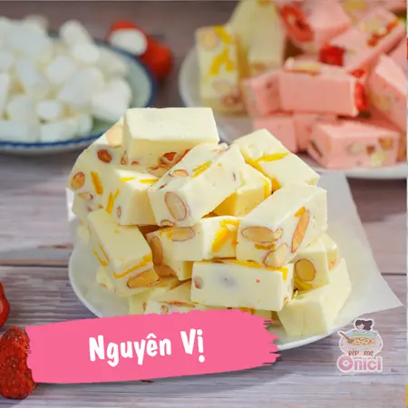 Set Nguyên Liệu Làm Kẹo Nougat CƠ BẢN [set 40 viên 2 vị] Bếp Của Mẹ ONICI - kèm công thức nấu & Quà Tặng 7