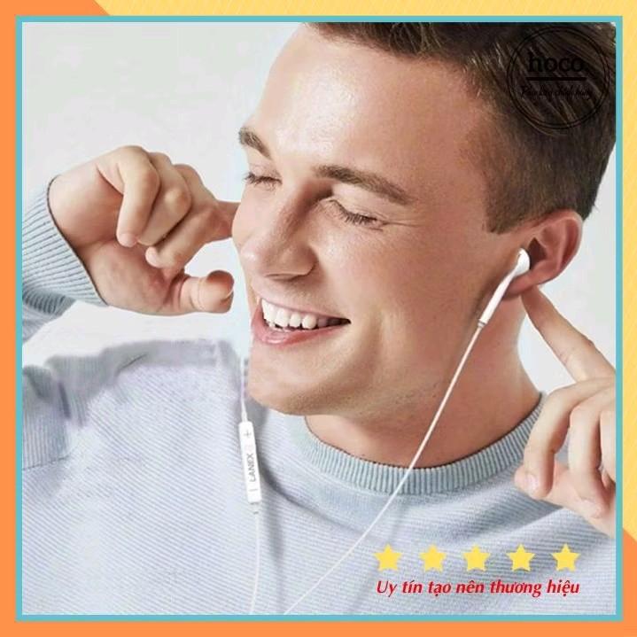 TAI NGHE DÂY TPE JACK 3.5MM CÓ MIC LANEX LEP-L08 - DÀI 1.2M - TĂNG ÂM LƯỢNG LỚN NHỎ TẤT CẢ DÒNG ĐIỆN THOẠI Nghe Nhạc Phone 5