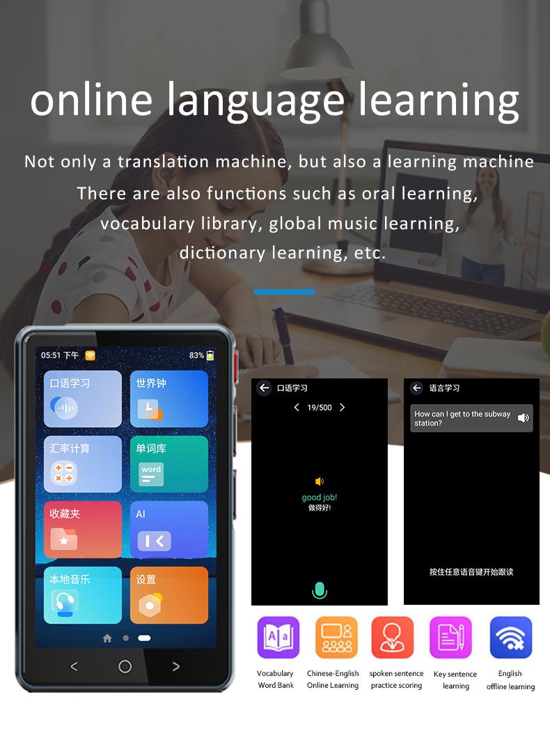 Product Introduction of P40 Smart Translator 135 Global Languages Voice Intelligent Online Translation Machine Offline Multilanguage Speech Translate 34