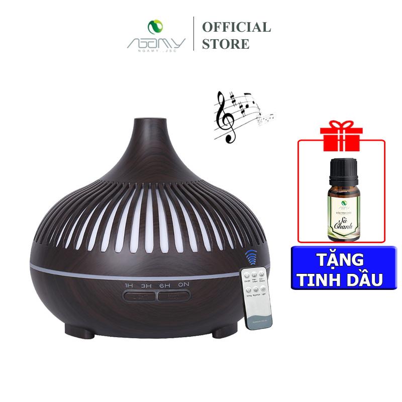  Máy Xông Tinh Dầu Phát Nhạc Phun Sương Tạo Ẩm Cổ Cao Nan Nga My Dung Tích 550ML Chế Độ Hẹn Giờ Đèn Led 7 Màu Máy Khuếch Tán Tinh Dầu Phun Tinh Dầu 