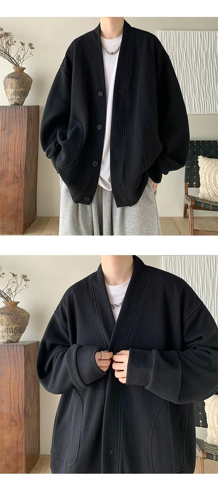 Product Introduction of 2025 High-end Trendy Cardigan Spring Autumn Loose Casual Jacket Hot-selling Men's Fashion Hot Item 3