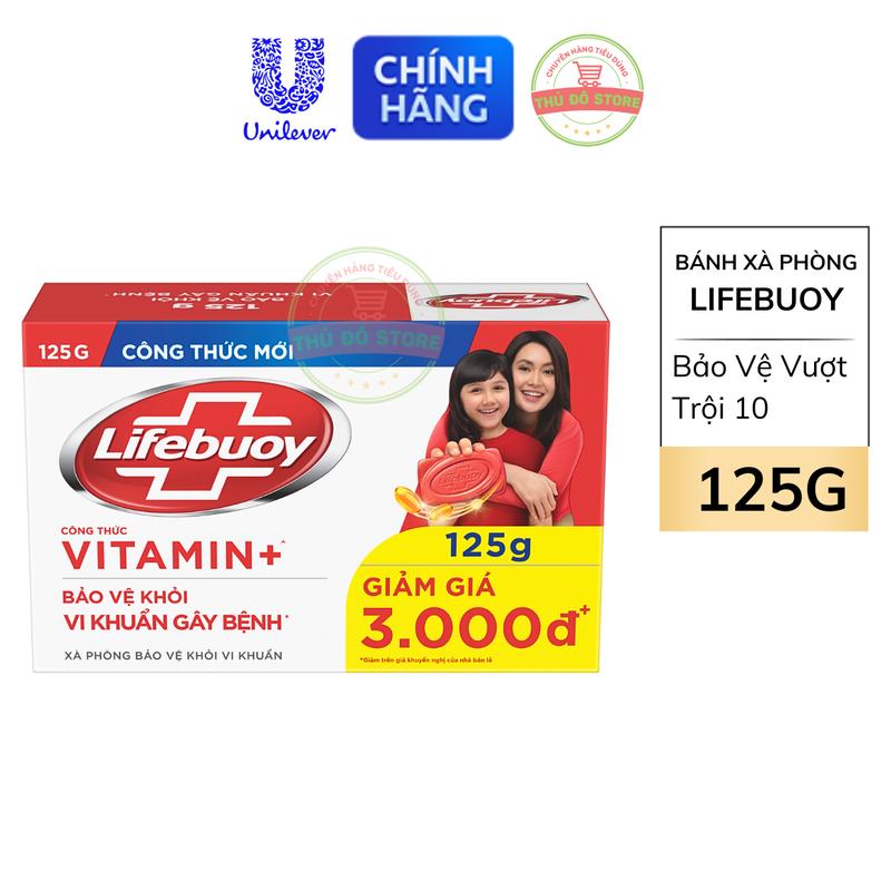 Bánh Xà Phòng Lifebuoy Đỏ Bảo Vệ Vượt Trội 125G (Bánh To)