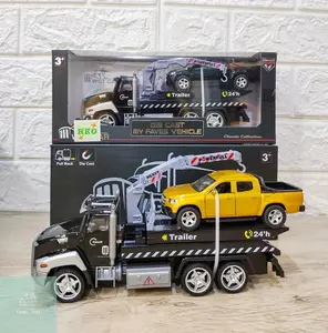 Mainan Diecast Metal 2 in 1 Towing Truck + Mobil Sport / SUV 2213-9 Toy