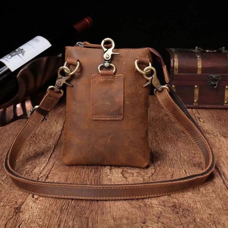 (BIG SALE) Tas Pria Selempang Kulit Sapi asli Model Simple Elegan 2