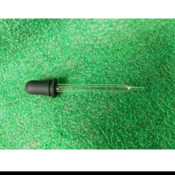 Pipet kaca gagang plastik berwarna hitam