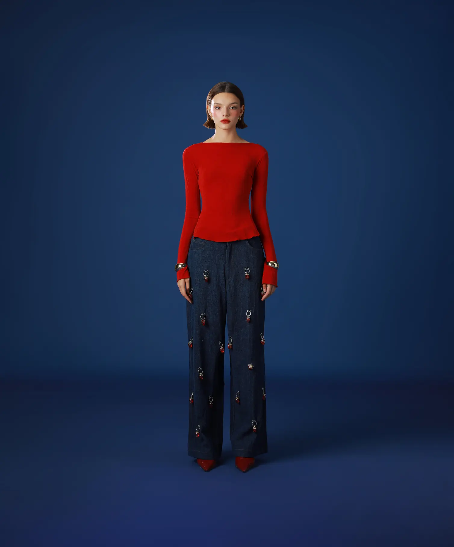 TARTAN - Áo Thun Ánh Co Dãn Hở Lưng - Blush Top