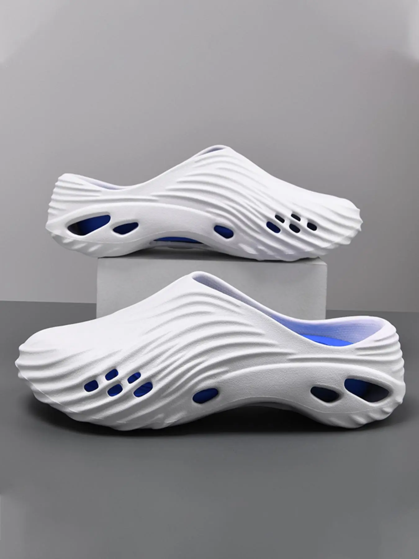 Men's Casual Plain Color Slides, Comfortable Breathable Slippers, Non-slip Soft Slippers for Indoor & Outdoor Wear, Walking Shoes