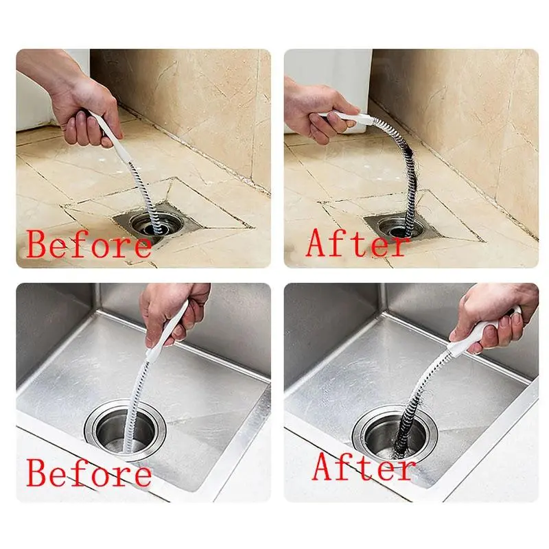 1 Piece Pipe Dredging Brush Bathroom Hair Sewer, Flexible Drain Cleaner, Sink Hair Remover, Bathroom Sewer Cleaning Brush 6