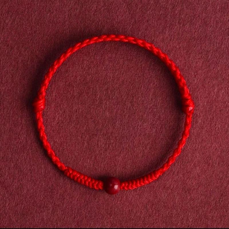 Product Introduction of 2025 Internet Celebrity New Style Vermilion Red Rope Anklet Handmade Woven Zodiac Year Men and Women Lucky Rope Bracelet Hand Rope Gift 7