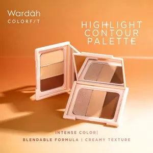 Wardah Colorfit Highlight Contour Palette - 3 In 1 ( Highlighter, Contour, Concealer )