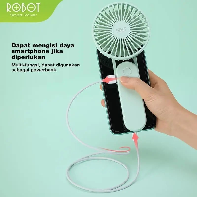 Robot Mini Fan Portable RT-BF11 Kipas Angin Mini Foldable 2000mah Garansi Original Resmi 2