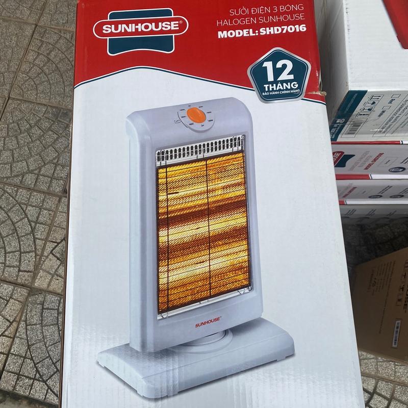 Đèn sưởi phòng Sunhouse 3 bóng SHD7016 bảo hành 12th Sưởi Ấm lò