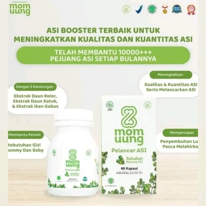 mom uung asi booster / pelancar asi natural 30 kapsul dan 60 kapsul | Susu pelancar ASI Ibu menyusui