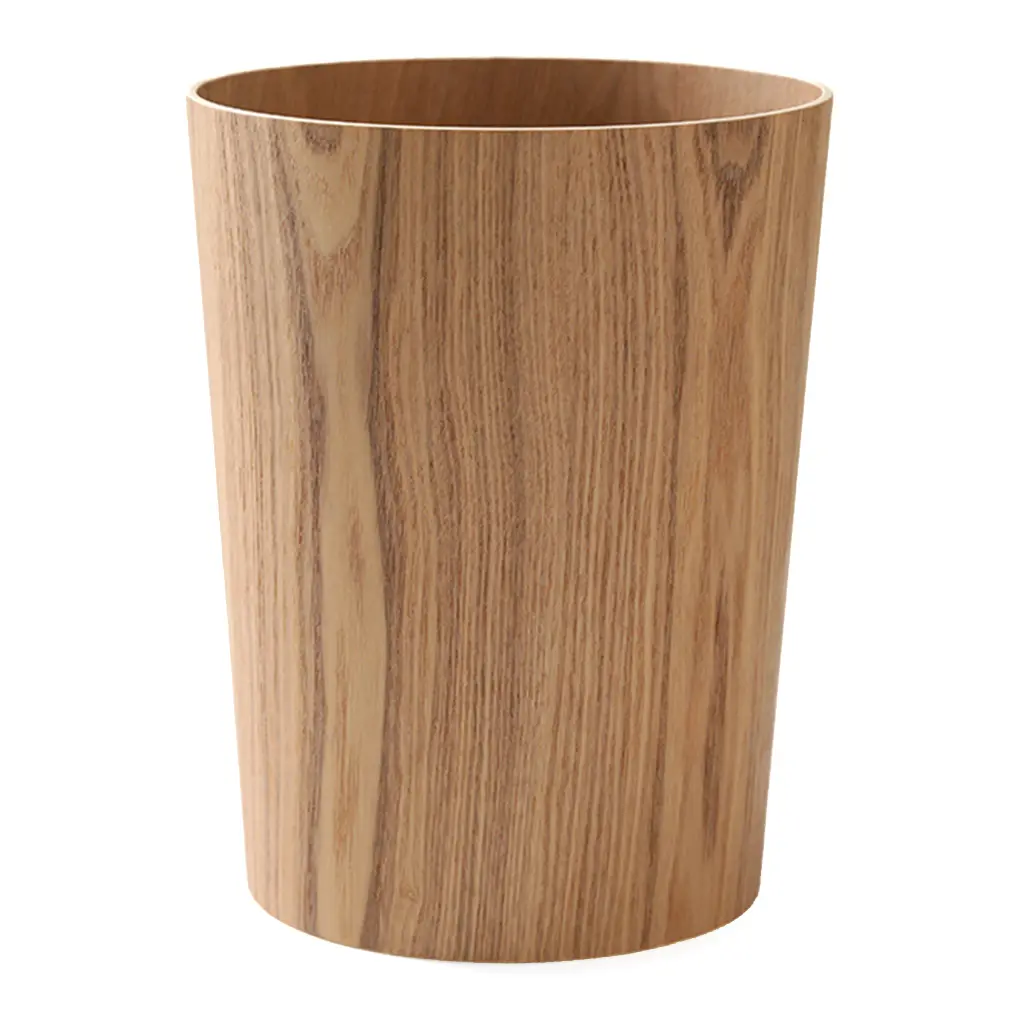 Garbage Bin Trash Home for Creative Storage Bucket Hotel Living Room Office Wastebasket Cans Nordic Japanese Wood Materi