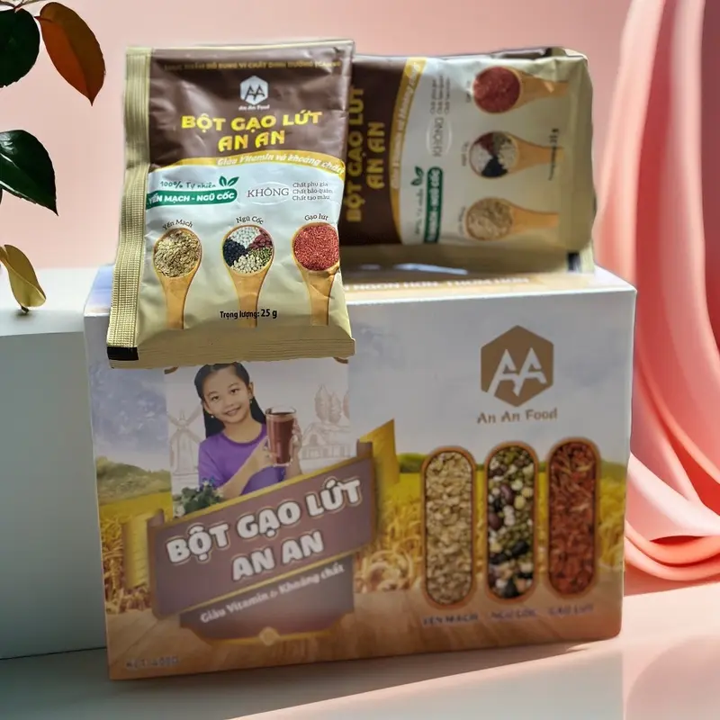 bột gạo lứt ,Yến mạch ,ngũ cốc (400g)/16  gói Tự nhiên Lượng đường thấp Hữu cơ Food 3