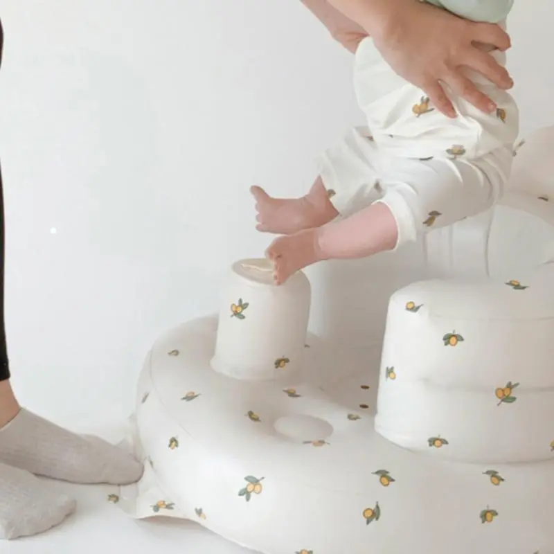 Baby's First Chair, 1 Count Cozy Inflatable Baby Sofa, Cute Animal & Plant Pattern Baby Learning Seat, Foldable Baby Shower Chair for Baby Boys and Girls, Stocking Fillers, Birthday Gifts, Baby Furniture, High Chair 8