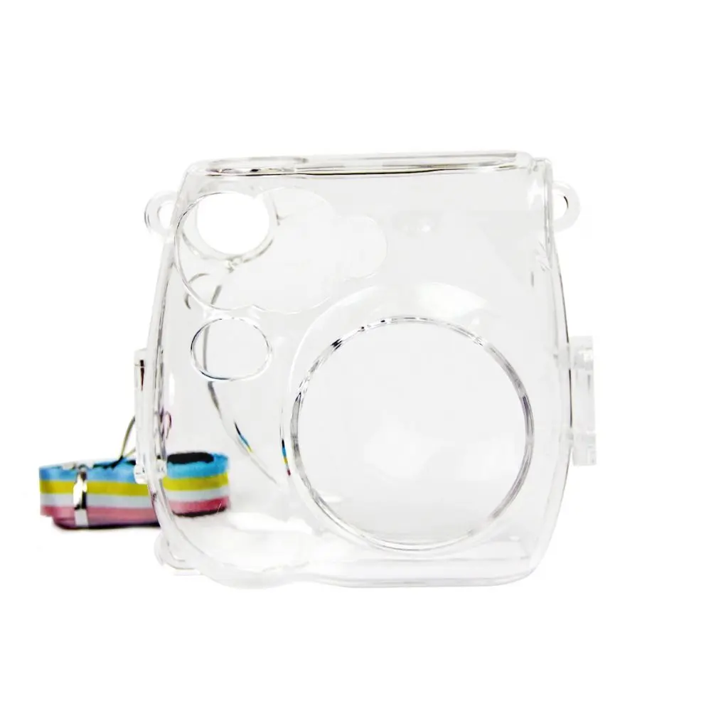 Transparent Instant Camera Case High Quality Hard Protective Cover Clear with Strap Storage Bag for Fujifilm Instax mini 7s/7c